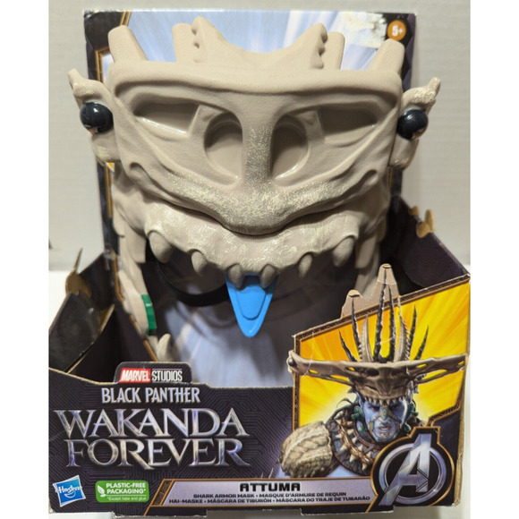 Marvel Studios Black Panther: Wakanda Forever Attuma Shark Armor Mask Age 5+ - Picture 5 of 16
